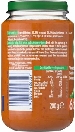 Olvarit 6m02 Vegetarische Bruine Bonenschotel 6x200g -Aanbiedingen BIBS Winkel 685x1200 8