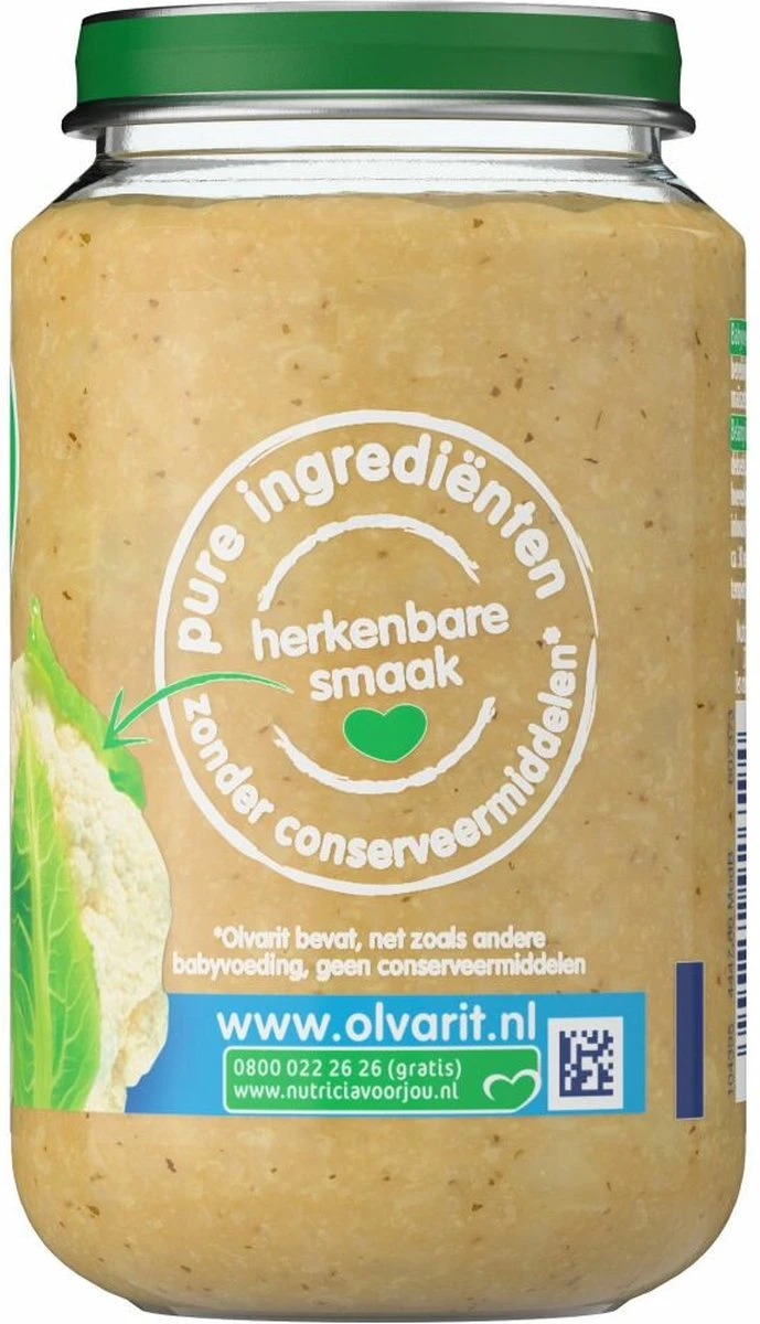 Olvarit 8m12 Bloemkoolschotel 6x200g 2 Olvarit 8m12 Bloemkoolschotel 6x200g - Afbeelding 2