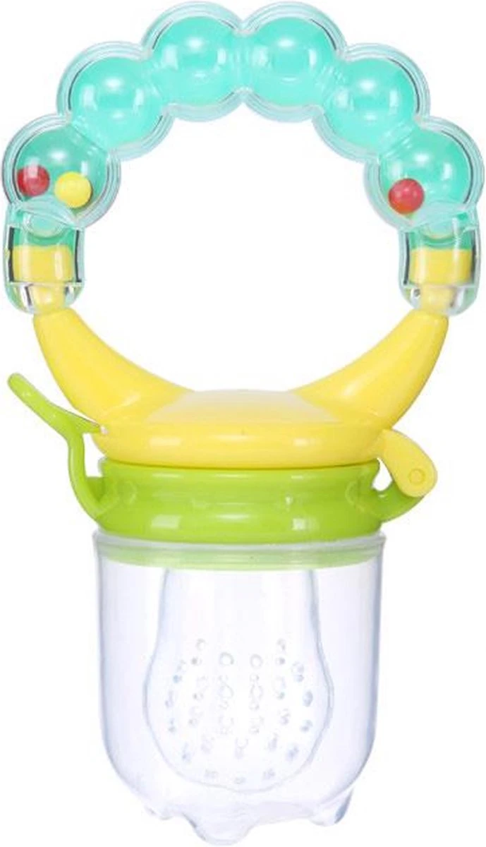 Fruitspeen En Rammelaar In 1 - Fopspeen - Baby - Kind - Kinderbestek - Speen - Baby Speelgoed – Kraamcadeau - Geel/groen 1 Fruitspeen En Rammelaar In 1 - Fopspeen - Baby - Kind - Kinderbestek - Speen - Baby Speelgoed – Kraamcadeau - Geel/groen