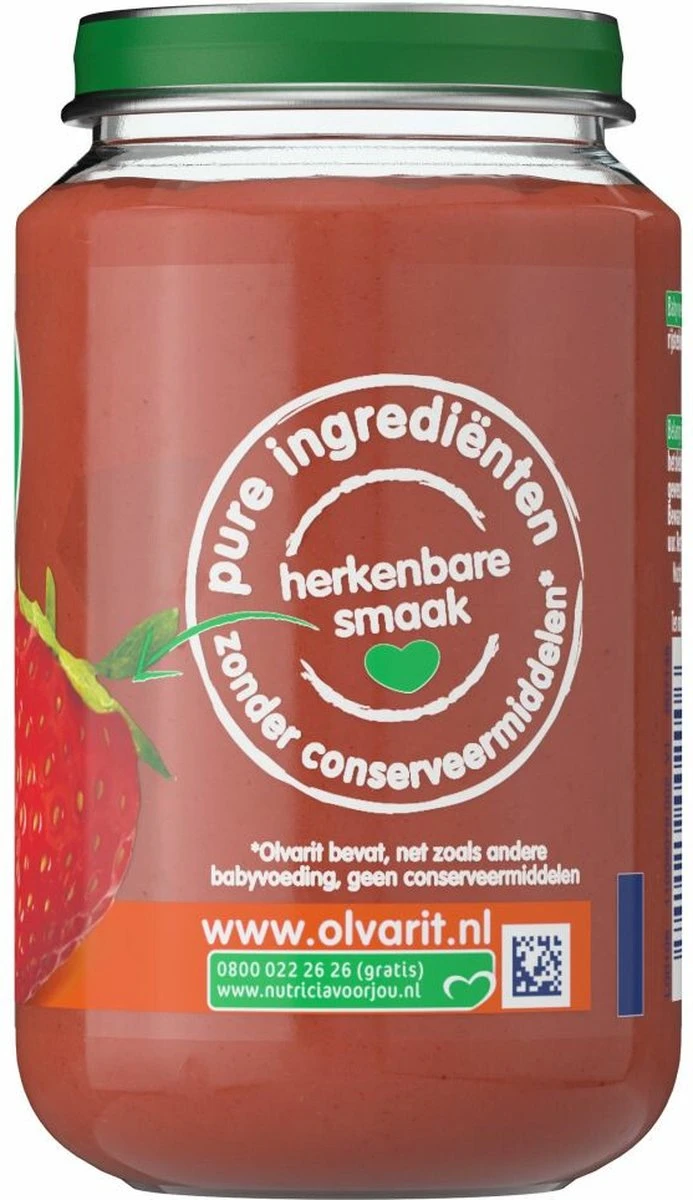 Olvarit 6m54 Appel Aardbei Peer 6x200g 2 Olvarit 6m54 Appel Aardbei Peer 6x200g - Afbeelding 2