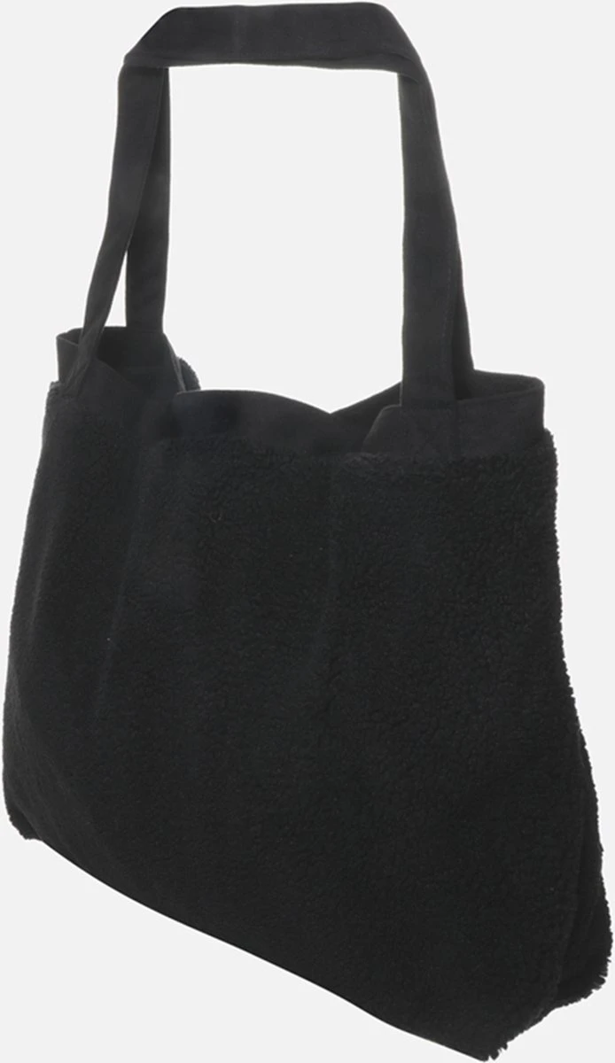 Mozz Mom Bag Teddy Suede Black 2 Mozz Mom Bag Teddy Suede Black - Afbeelding 2
