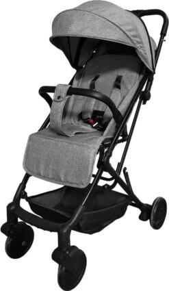 WOOSH New Buggy - Antraciet - One Hand Folding - 3 Slaapstanden - Wandelwagen Tot 25 Kg - Gratis Extra's -Aanbiedingen BIBS Winkel 697x1200 2