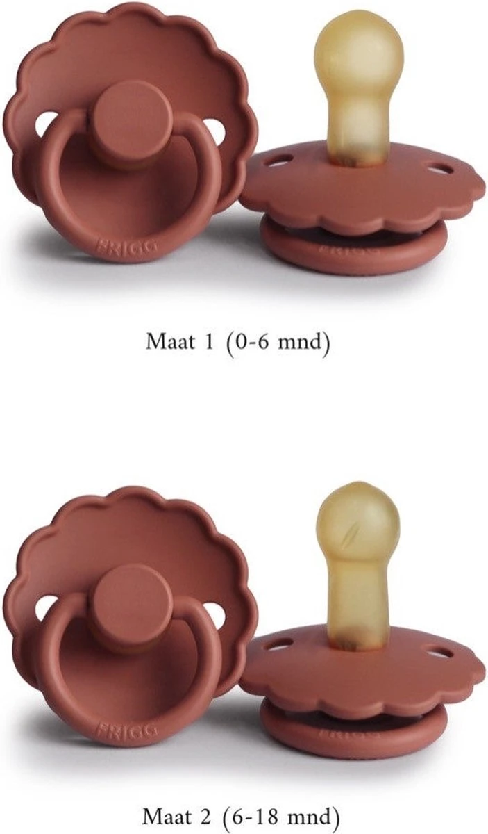 Frigg Fopspeen - Maat 2 6-18 Maanden - 1 Stuk - Daisy - Baked Clay 15 Frigg Fopspeen - Maat 2 6-18 Maanden - 1 Stuk - Daisy - Baked Clay - Afbeelding 15