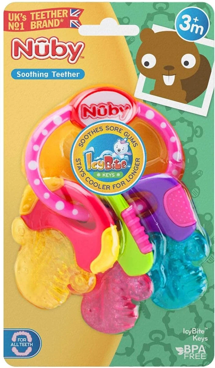 Nûby - IcyBite Koelbijtsleutels - Roze - 3m+ 4 Nûby - IcyBite Koelbijtsleutels - Roze - 3m+ - Afbeelding 4