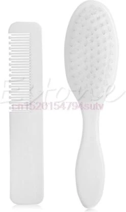 Merkloos Babyborstel En Babykam - Wit - Zeer Zachte Haartjes - Voor Baby's