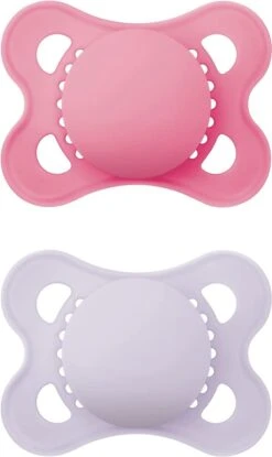 MAM Fopspeen Original Pure Plain Siliconen - 0-6 Maanden - Girl | 100% Duurzame Fopspeen MAM