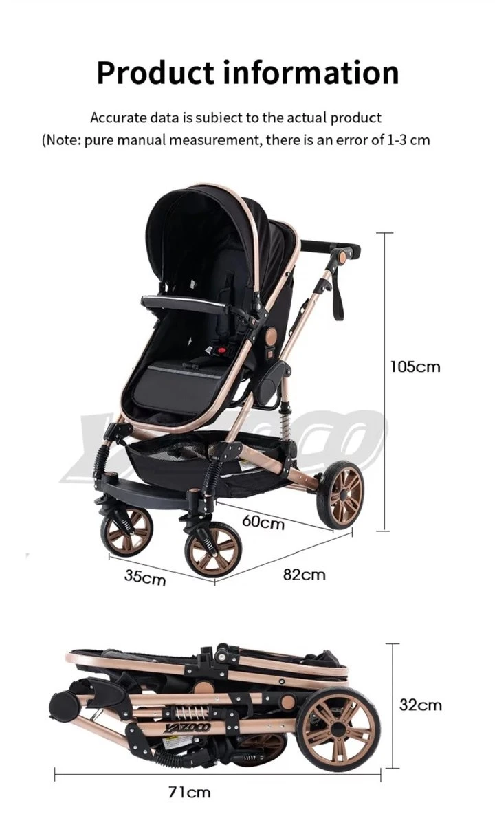 Merkloos Luxe Multi-functionele 3 In 1 Wandelwagen - Babywagen - Kwalitatieve Buggy - Opklapbare Kinderwagen - Licht En Flexibel 2 Merkloos Luxe Multi-functionele 3 In 1 Wandelwagen - Babywagen - Kwalitatieve Buggy - Opklapbare Kinderwagen - Licht En Flexibel - Afbeelding 2
