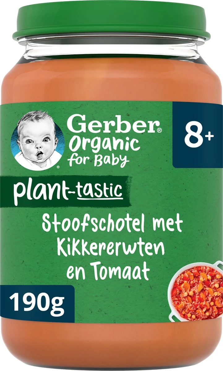 Gerber® Plant-tastic Variatiemenu Baby Maaltijd 8+ 12 Stuks 2 Gerber® Plant-tastic Variatiemenu Baby Maaltijd 8+ 12 Stuks - Afbeelding 2