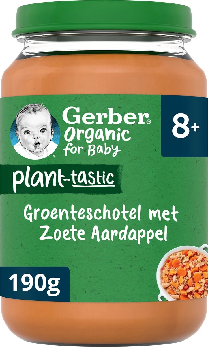 Gerber® Plant-tastic Variatiemenu Baby Maaltijd 8+ 12 Stuks 5 Gerber® Plant-tastic Variatiemenu Baby Maaltijd 8+ 12 Stuks - Afbeelding 5