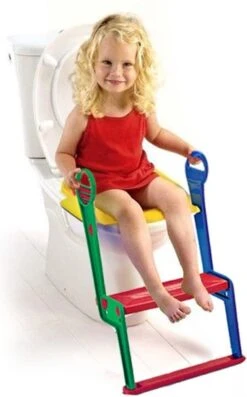 Motek® - WC Verkleiner - Wc Verkleiner Met Trapje - Toiletverkleiner - Toilettrainer - Wc Verkleiner Opvouwbaar - 2 Tot 7 Jaar - Trainer Met Opstapje