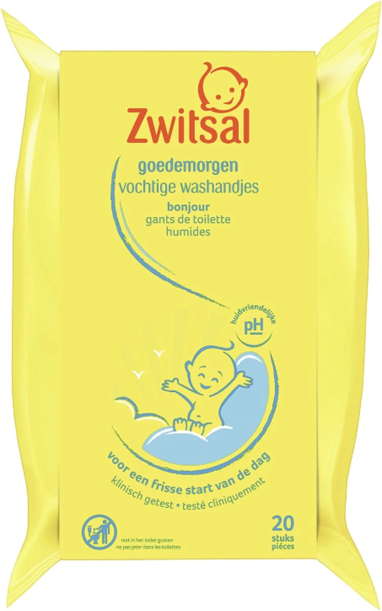 Zwitsal Goedemorgen Baby Vochtige Washandjes - 20 Stuks 7 Zwitsal Goedemorgen Baby Vochtige Washandjes - 20 Stuks - Afbeelding 7