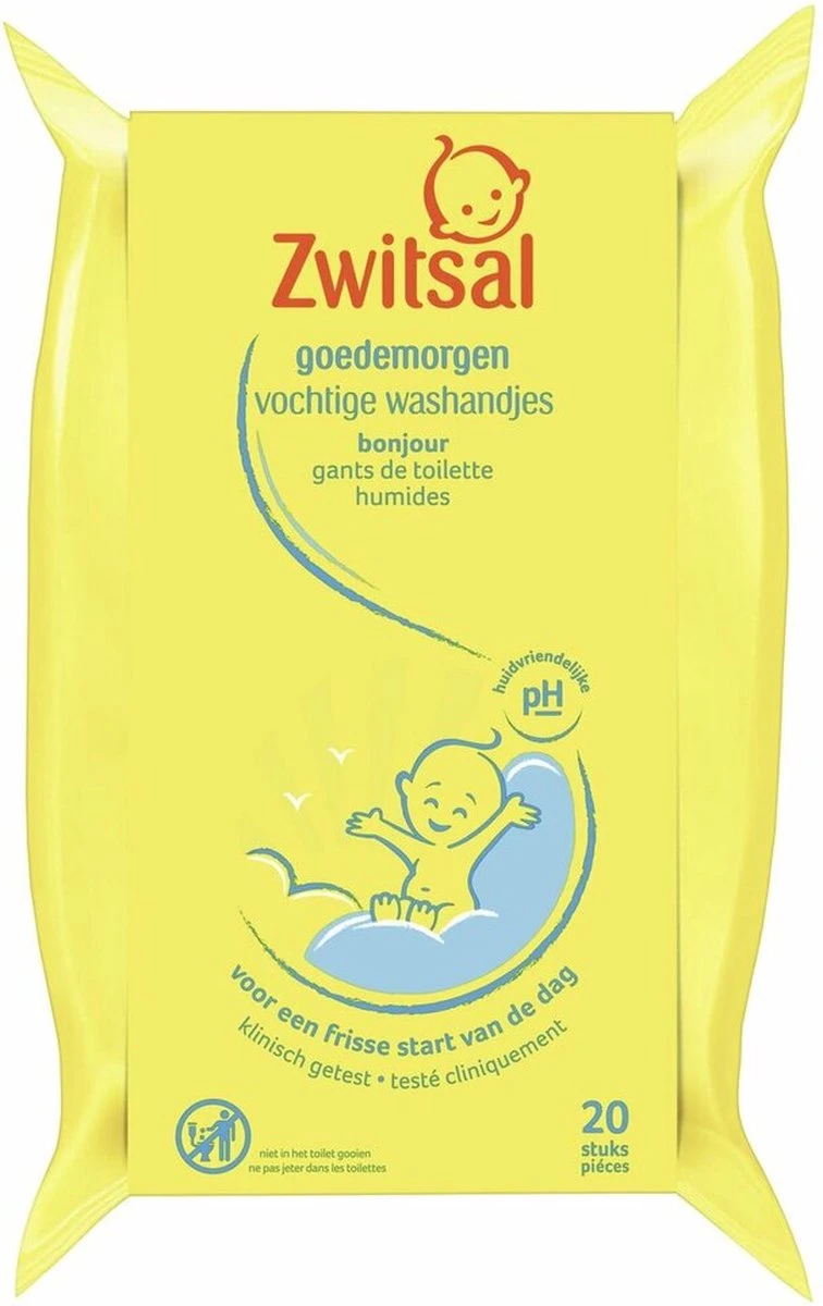 Zwitsal Goedemorgen Baby Vochtige Washandjes - 20 Stuks 8 Zwitsal Goedemorgen Baby Vochtige Washandjes - 20 Stuks - Afbeelding 8