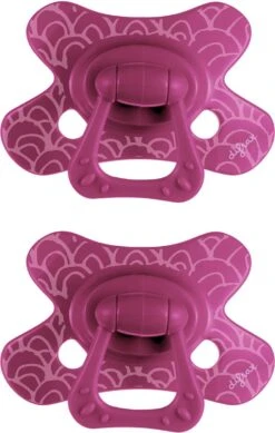 Difrax Fopspeen Natural 20+ Maanden Nature - Paars/Dahlia Arches - 2 Stuks