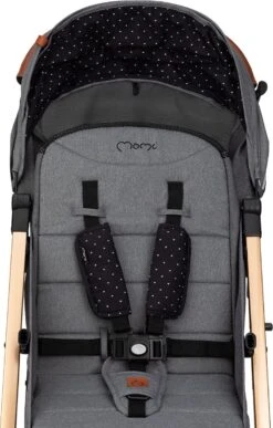 MoMi Wandelwagen - Compacte Lichtgewicht Buggy - Estelle - Gray-Gold (geschikt Van 6mnd - 15kg) -Aanbiedingen BIBS Winkel 765x1200 25