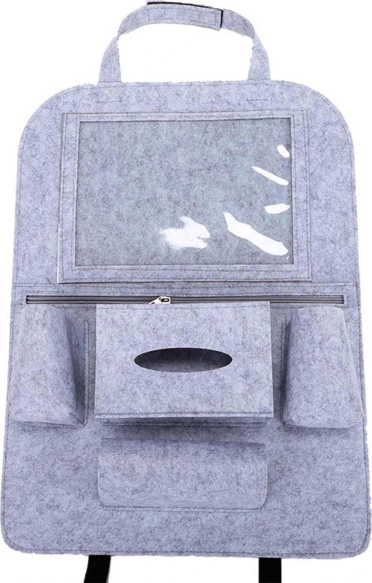 Case2go - Auto Organizer Met Tablet Houder - Autostoel Organizer Met Telefoonhouder En Bekerhouder Auto - Licht Grijs 6 Case2go - Auto Organizer Met Tablet Houder - Autostoel Organizer Met Telefoonhouder En Bekerhouder Auto - Licht Grijs - Afbeelding 6