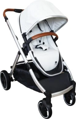 Deryan Evy Kinderwagen - Duo Kinderwagen - Uitbreidbaar - Inclusief Reiswieg - Creme -Aanbiedingen BIBS Winkel 772x1200 7