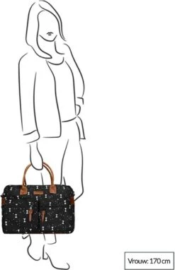 Kidzroom Black And White Luiertas - Zwart - Ophanglussen Kinderwagen - Verschoonmatje - Verstelbare Schouderband -Aanbiedingen BIBS Winkel 775x1200 6