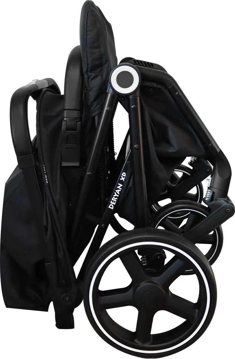 Deryan Luxe XP Buggy XL - Compact Lichtgewicht - Zwart 8 Deryan Luxe XP Buggy XL - Compact Lichtgewicht - Zwart - Afbeelding 8