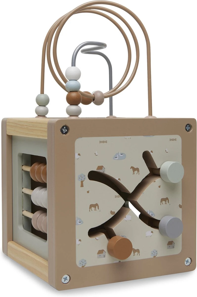 Jollein Houten Activiteitenkubus 15x15x15cm - Farm 1 Jollein Houten Activiteitenkubus 15x15x15cm - Farm