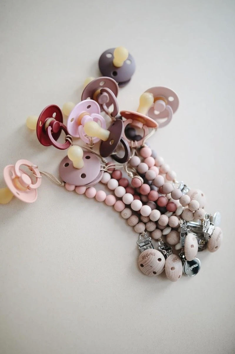 Bibs Fopspeen 18+ Maanden|Set 4 Stuks|Baby Pink, Peach Sunset , Blush, Ivory|Maat 3|T3 4 Bibs Fopspeen 18+ Maanden|Set 4 Stuks|Baby Pink, Peach Sunset , Blush, Ivory|Maat 3|T3 - Afbeelding 4