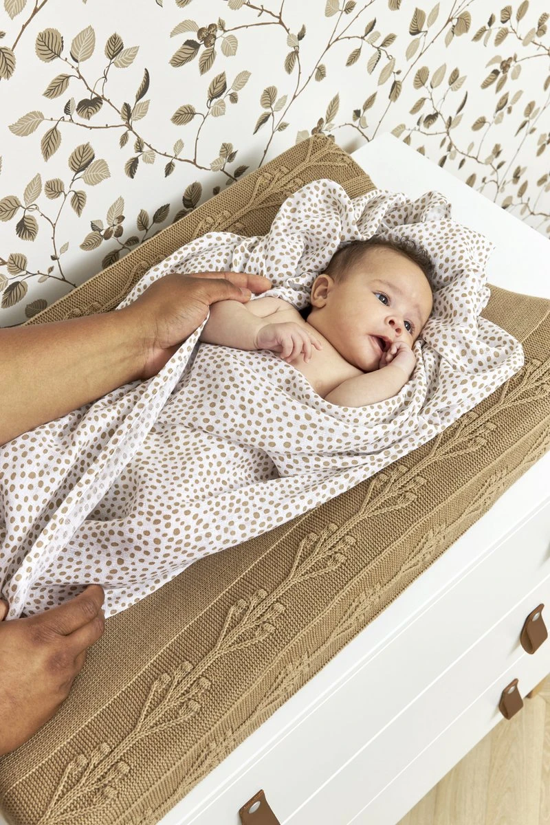 Meyco Cheetah Swaddle - 2-pack - Hydrofiel - Taupe - 120x120cm 3 Meyco Cheetah Swaddle - 2-pack - Hydrofiel - Taupe - 120x120cm - Afbeelding 3