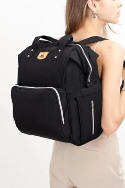 Pochon Baby - Luiertas Zwart - Thermosvakken - Kinderwagen Vriendelijk - Grote Capaciteit - 27,7 Liter -Aanbiedingen BIBS Winkel 800x1200 273