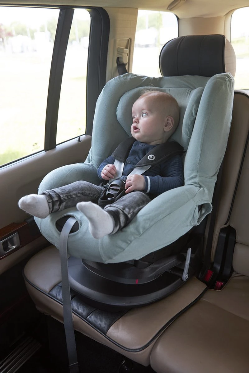 Meyco Autostoelhoes Basic Jersey - Stone Green - Groep 1 3 Meyco Autostoelhoes Basic Jersey - Stone Green - Groep 1 - Afbeelding 3