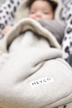 Meyco Knit Basic Voetenzak - Sand Melange -Aanbiedingen BIBS Winkel 800x1200 359