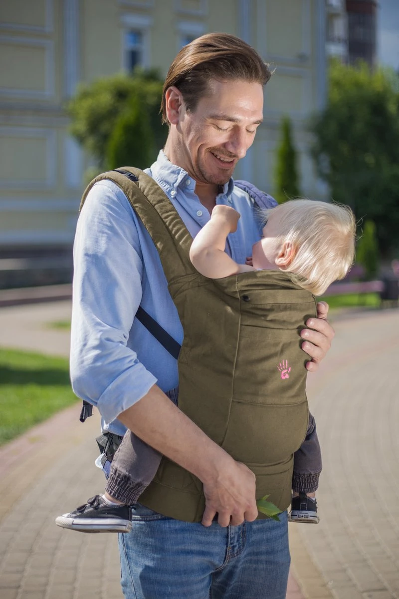 Praktische Draagzak Baby - Kakigroen - Babydrager - Buikdrager En Rugdrager - Opbergtas Inbegrepen 1 Praktische Draagzak Baby - Kakigroen - Babydrager - Buikdrager En Rugdrager - Opbergtas Inbegrepen