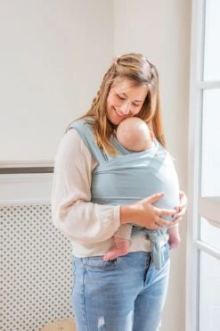 Babylonia - Tricot-Slen Organic - Draagdoek Baby - Silver Blue -Aanbiedingen BIBS Winkel 800x1200 445