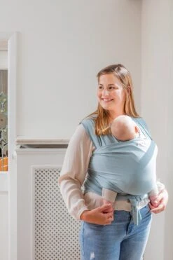 Babylonia - Tricot-Slen Organic - Draagdoek Baby - Silver Blue -Aanbiedingen BIBS Winkel 800x1200 446