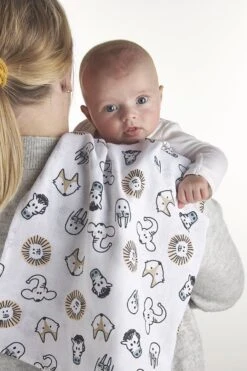 Meyco Animal Swaddle 3-pack - Hydrofiel - Multicolor - 120x120cm -Aanbiedingen BIBS Winkel 800x1200 85