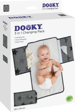 Dooky 3 In 1 Changing Pack Verschonings Matje Grey Stars -Aanbiedingen BIBS Winkel 801x1200 115