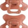 Difrax Fopspeen 18+ Maanden Dental - Roodbruin/Brick - Orthodontische Speen - 2 Stuks