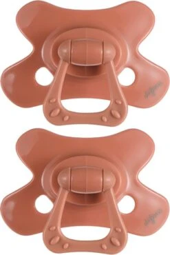 Difrax Fopspeen 18+ Maanden Dental - Roodbruin/Brick - Orthodontische Speen - 2 Stuks
