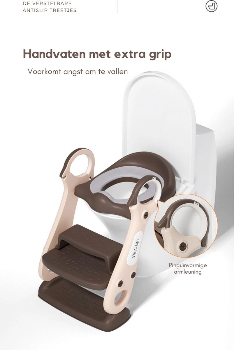 OwlyShop Pinguïn WC Verkleiner Met Trapje - Opvouwbare Toiletverkleiner - Toilet Trainer Met Trapje Voor Jongens & Meisjes - Urinoirs Voor Kind & Peuter Van 2 Tot 7 Jaar 9 OwlyShop Pinguïn WC Verkleiner Met Trapje - Opvouwbare Toiletverkleiner - Toilet Trainer Met Trapje Voor Jongens & Meisjes - Urinoirs Voor Kind & Peuter Van 2 Tot 7 Jaar - Afbeelding 9