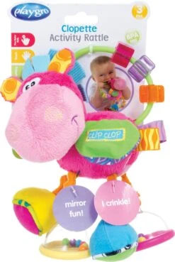 Playgro Clip Clop Rammelaar - Roze - Activiteitenspeeltje - Kraamkado -Aanbiedingen BIBS Winkel 804x1200 12