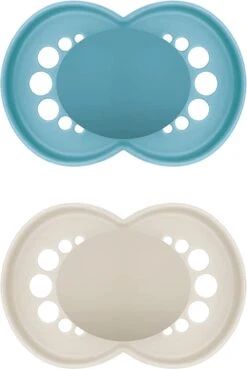 MAM Fopspeen Original Pure Plain Siliconen - 6-16 Maanden - Boy | 100% Duurzame Fopspeen MAM