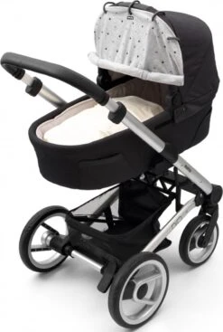 Dooky Universal Cover Zonnescherm Kinderwagen - Light Grey Crowns -Aanbiedingen BIBS Winkel 808x1200 10