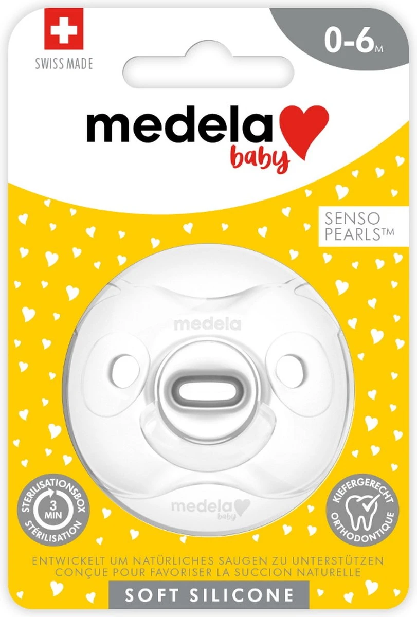 Medela Baby Fopspeen Soft Silicone Superzacht Lichtgewicht Eendelig - Transparant - 0-6 Maanden - 1 Stuks 2 Medela Baby Fopspeen Soft Silicone Superzacht Lichtgewicht Eendelig - Transparant - 0-6 Maanden - 1 Stuks - Afbeelding 2