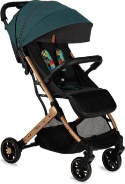 MoMi Wandelwagen - Compacte Lichtgewicht Buggy - Estelle - Green-Gold (geschikt Van 6mnd - 15kg) -Aanbiedingen BIBS Winkel 817x1200 11