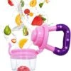 Merkloos Baby Fruit Speen Met 2 Extra Spenen - Fruitspeen Bijtring - Maat M - 4/12 Maanden - Roze