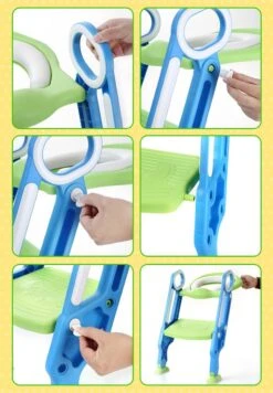 Toiletbril Met Trapje Voor Kinderen | Kinder Toiletzitje Toiletstoel Met Trap | Opvouwbare WC-bril Verkleiner Toiletverkleiner | LB-A20 Blauwpaars -Aanbiedingen BIBS Winkel 833x1200 1