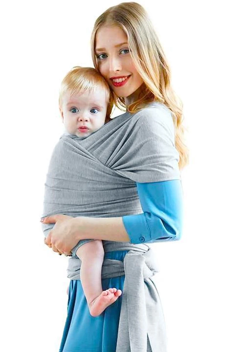 Ergonomische Rekbare Baby Draagdoek Van Katoen Om Te Knopen -Licht Grijs - Babywrap - Draagdoeken - Babydrager - Buikdrager – Rugdrager – Heupdrager - Baby Sling – Baby Carrier – Draagzak - Baby Wrap Sling - Draagdoek – Handleiding - Gratis Slabbetje 4 Ergonomische Rekbare Baby Draagdoek Van Katoen Om Te Knopen -Licht Grijs - Babywrap - Draagdoeken - Babydrager - Buikdrager – Rugdrager – Heupdrager - Baby Sling – Baby Carrier – Draagzak - Baby Wrap Sling - Draagdoek – Handleiding - Gratis Slabbetje - Afbeelding 4