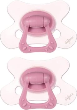 Difrax Fopspeen 6+ Maanden Natural Speen - Roze/Rose - 2 Stuks