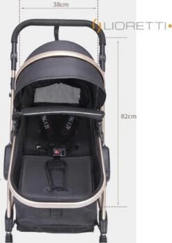 Merkloos Lioretti® Luxe Baby Buggy 3 In 1 | Baby Wagen | Kinderwagen Met Stoel En Wieg | Inklapbaar | Hoge Kwaliteit | Combi | Zwart -Aanbiedingen BIBS Winkel 849x1200 13