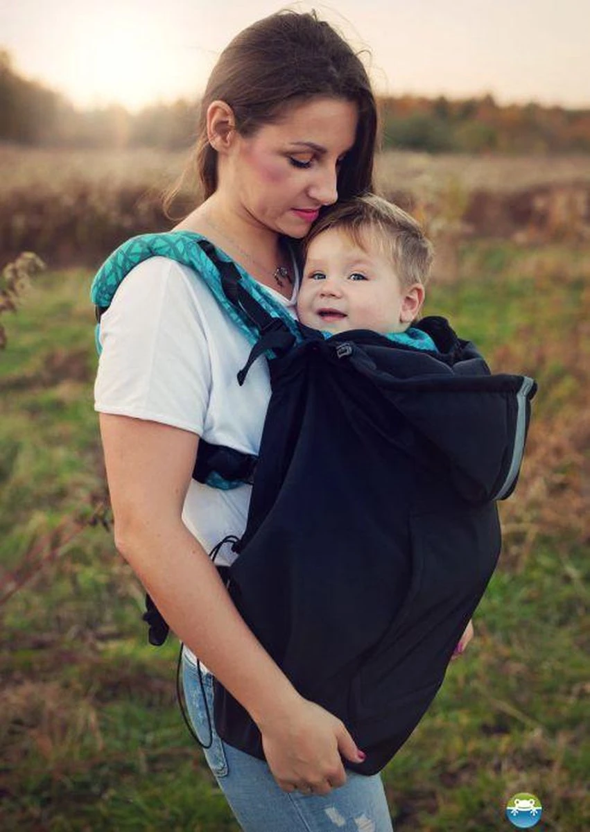 Little Frog Softshell Draag Cover Zwart - Accessoire Draagzak Of Draagdoek 2 Little Frog Softshell Draag Cover Zwart - Accessoire Draagzak Of Draagdoek - Afbeelding 2