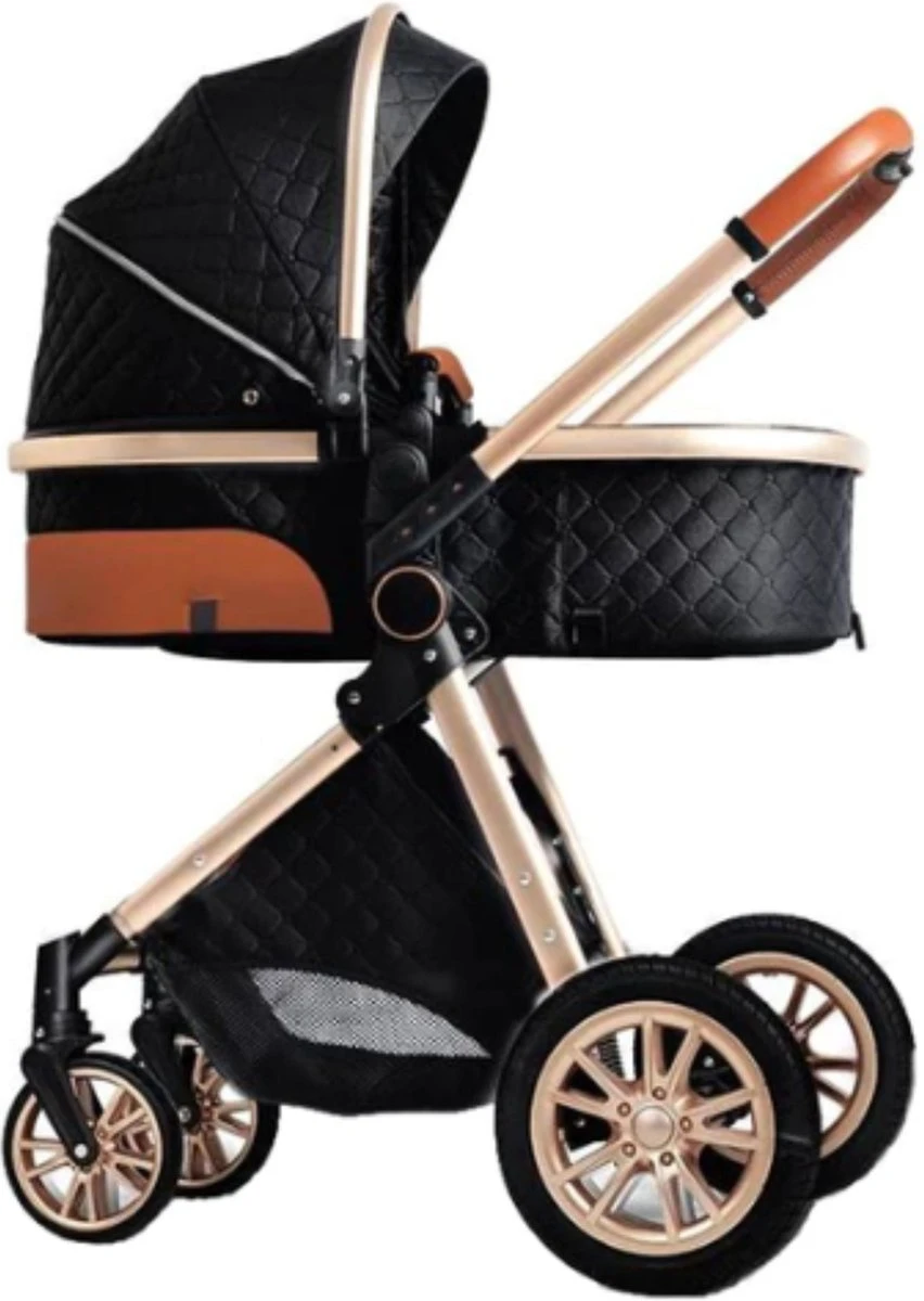 Merkloos Kinderwagen 3-in-1 – Luxe Kinderwagen - Buggy – Wandelwagen - Multifunctioneel – Opklapbaar – Incl. Autostoel – Zwart 5 Merkloos Kinderwagen 3-in-1 – Luxe Kinderwagen - Buggy – Wandelwagen - Multifunctioneel – Opklapbaar – Incl. Autostoel – Zwart - Afbeelding 5