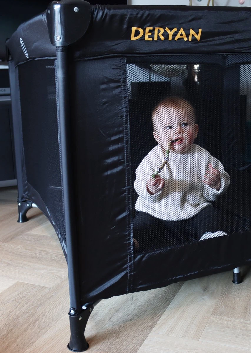 Deryan Kinderbox - Inklapbare Box - 100x100cm - Zwart 8 Deryan Kinderbox - Inklapbare Box - 100x100cm - Zwart - Afbeelding 8