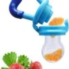 Merkloos Baby Fruit Speen -Fruitspeen Bijtring - Maat M - 4 - 12 Maanden - Blauw